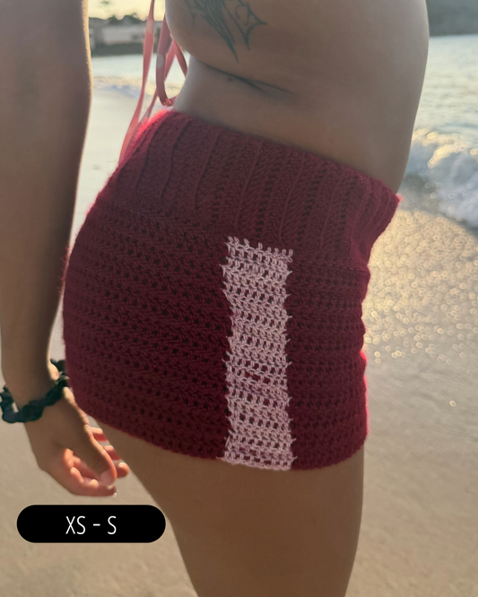 burgundy and pink booty